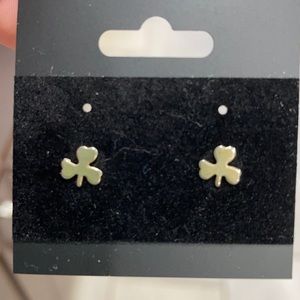 three leaf clover stud earrings